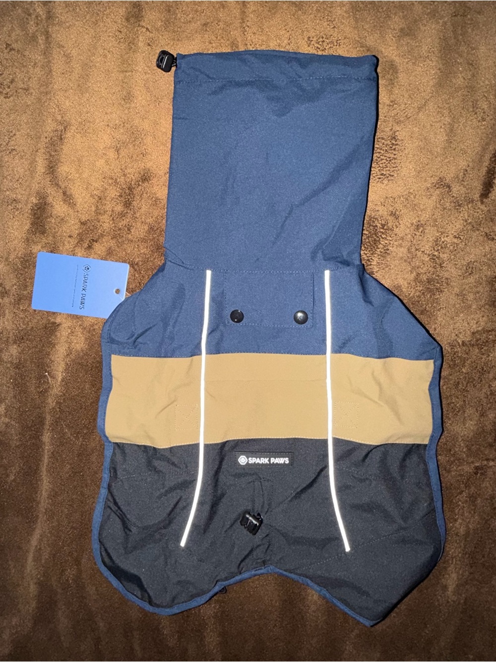 Sparks Paw reflective raincoat